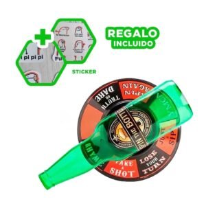 Botella Borracha con Ruleta para Juegos Grupales en Reuniones de Adultos Y+Regalo Sticker
