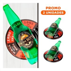 Pack2 Juego Botella Borracha con Ruleta para Reuniones Sociales en Casa