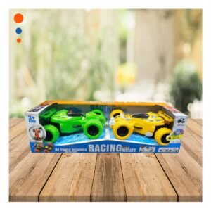 Set 2 Carros Acrobaticos en Caja Verde y Amarillo para Ninos Diversion Hogar
