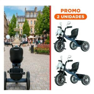 Pack2 Biciclo Infantil Azul 70x50cm con Faro frontal para Paseos Seguros