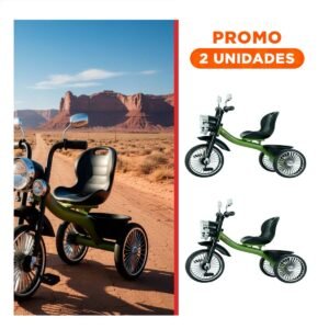 Pack2 Montable Infantil Verde 70x50cm con Faro frontal para Diversión