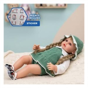 Blusa de Bebe Tejida en Verde con Short y Gorro para uso cotidiano Y+Regalo Sticker