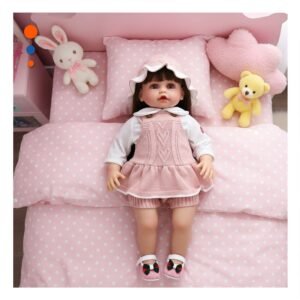 Blusa Tejida para Bebe en Rosado con Short y Gorro Comodo para uso diario