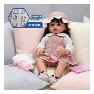 Blusa de Bebe Tejida en Rosado con Short y Gorro para uso cotidiano Y+Regalo Sticker