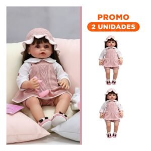 Pack2 Camisa Tejida para Bebe en Rosado con Short y Gorro para uso diario