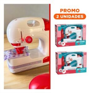 Pack2 Aparato de Coser Compacto Blanco y rosado para Manualidades en Casa