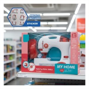 Maquina de Coser Domestica Blanco y rosado para Manualidades y Costura Y+Regalo Sticker