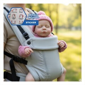 Figura Bebe Real con Chompa y Gorro Tejido Rosado para Decoracion Hogar Y+Regalo Sticker