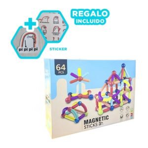 Coleccion Magnetica Piezas para Creatividad Educativa y Diversion en Hogar Y+Regalo Sticker