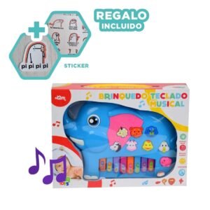 Pianito Elefante Didactico Musical en Caja para Juguete Educativo Hogar Y+Regalo Sticker