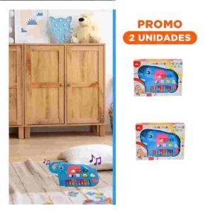 Pack2 Juguete Elefante Didactico Musical en Caja con Sonidos para Hogar Educativo