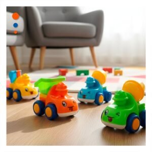 Set 4 Camiones de Construccion Truck Multicolor para Juego Infantil en Casa