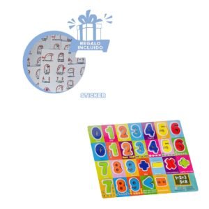 Rompecabeza Numeros y Signos Multicolor con Fondo Cuadros para Ninos Y+Regalo Sticker