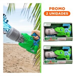 Pack2 Proyector de Burbujas Dinosaurio con Luces y Sonido LED para Juegos en Casa