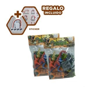 Juego de Dinosaurios Mixto con Accesorios para Juego Creativo y Diversion Y+Regalo Sticker