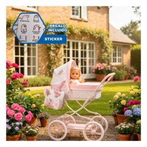 Carreola infantil Koala 42x80x80cm pensada para juego Color Rosado y blanco Y+Regalo Sticker