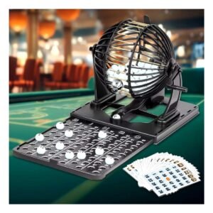 Bingo Neo Grande Plastico y Metal Negro para Juegos de Mesa en Familia