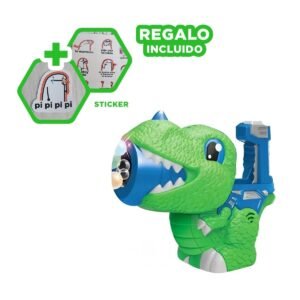 Emisor de Burbujas de Dinosaurio Chico para Diversion en Casa y Patio Y+Regalo Sticker