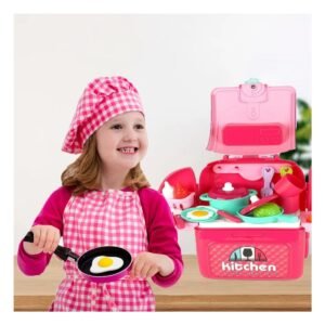 Coleccion de Cocina Infantil con Accesorios en Maleta para Niños Hogar