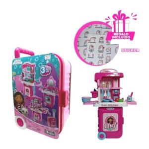 Kit Cocina Chef con Accesorios en Maleta para Diversion y Aprendizaje en Casa Y+Regalo Sticker