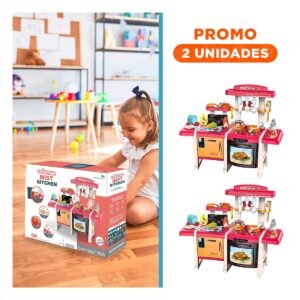 Pack2 Kit de Cocina con Utensilios para Juego de Roles en Casa