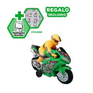 Moto Verde de Aventura y Juego para Niños Y+Regalo Sticker