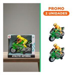 Pack2 Motocicleta Verde de Juego y Diversion para Niños
