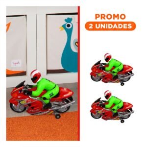 Pack2 Vehiculo de Velocidad con Piloto Rojo para Juego Infantil de Accion
