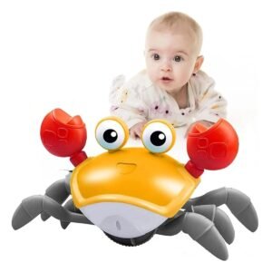 Cangrejo a Cuerda Amarillo Juguete Decorativo Hogar Movimiento Clasico