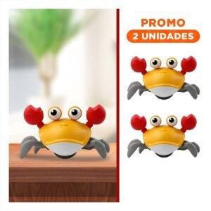 Pack2 Juguete a Cuerda Amarillo con Forma de Cangrejo Decorativo para Hogar