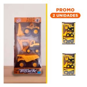 Pack2 Conjunto De Vehiculos De Construccion Para Juego Creativo En Casa Y Hogar