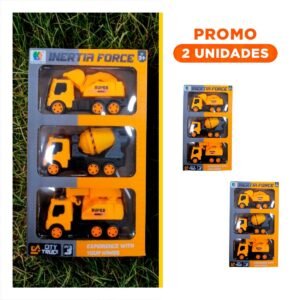 Pack2 Articulo De Carritos De Construccion Para Juego y Movimiento En Casa