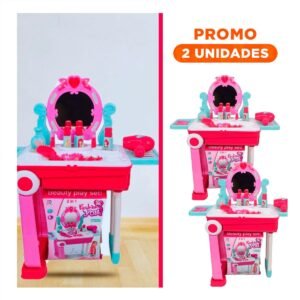 Pack2 Organizador de Belleza Dos en Uno con Maleta con Ruedas Funcional para Casa