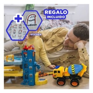 Vehiculo de Construccion para Juego y Accion Color Amarillo Y+Regalo Sticker