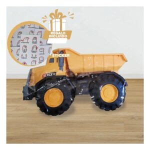 Volquete Amarillo de Juguete en Bolsa para Juego de Construccion Hogar Y+Regalo Sticker