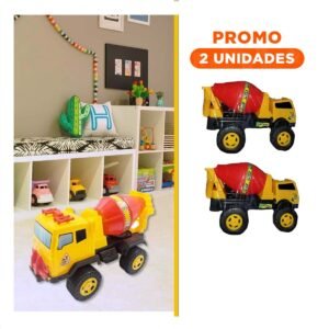 Pack2 Juguete Mezclador de Construccion en Bolsa Grande para Juego Creativo en Casa