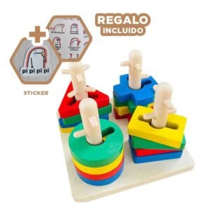 Set Didactico Encaje para Ninos Habilidad y Alegre Y+Regalo Sticker