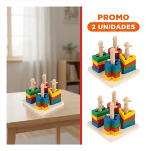 Pack2 Figuras Didactico Encaje para Ninos Creativo y Motricidad