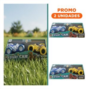 Pack2 Juguete Stunt Doble con Caja para Juego de Acrobacias y Diversion en Casa
