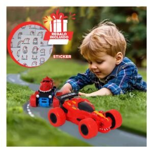 Coche Acrobatico LED Rojo con Iluminacion LED y Estilo Moderno Y+Regalo Sticker