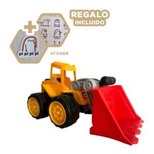Set Carro Constructor Excavadora para Entretenimiento y Uso en Casa Y+Regalo Sticker