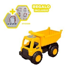 Volquete Amarillo con Puerta Abatible 19,5x29cm para Diversion Y+Regalo Sticker