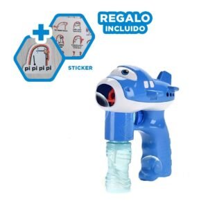 Aeroplano Burbujeador Azul para Juego Creativo y Diversion Infantil Y+Regalo Sticker