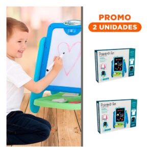 Pack2 Pizarra de Dibujo Magnetica 2 en 1 para Infantes Creativos