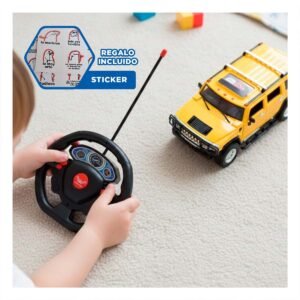 Coche a Control Remoto Tipo Camioneta Amarillo para Uso Recreativo en Casa Y+Regalo Sticker