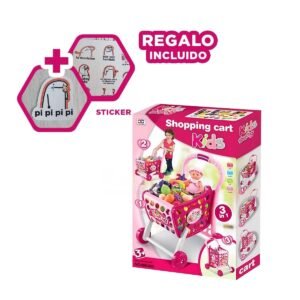 Coche de Compras 3 en 1 para Ninos con Luces y Sonido con Accesorios Y+Regalo Sticker