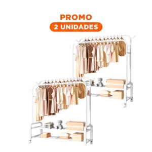 Pack2 Organizador Colgante con 2 Niveles y Compartimentos para Cocina Blanco