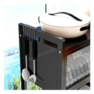 Escurridor de Platos para Lavadero de Cocina con Gabinete Superior y Puerta Negro