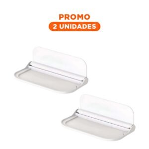 Pack2 Estante Flotante Plegable Blanco para Pared de Uso Diario