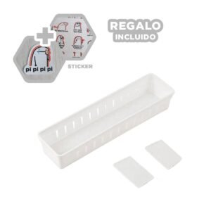 Caja Blanca con Tableros Moviles Ajustables 34.6x12x5cm Versatil Y+Regalo Sticker